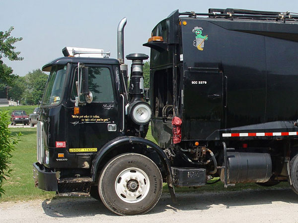 Jeff's Rubbish Disposal truck in Sanilac County, MI and St. Clair County, MI